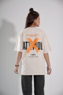 Attitude Off White T-Shirt Drop-Shoulder Female