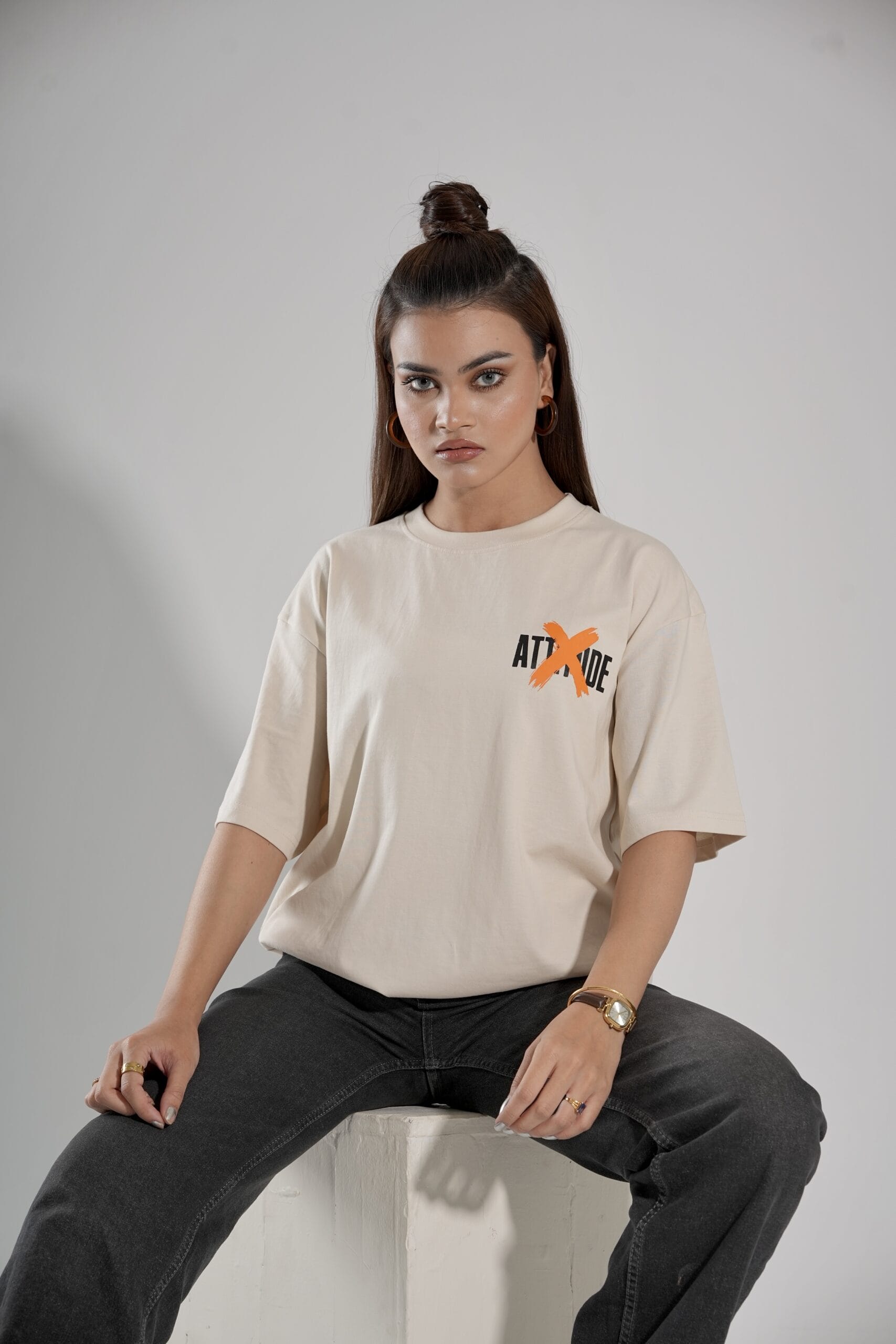 Attitude Off White T-Shirt - Female