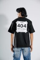 Black T-Shirt Error 404 Drop-Shoulder Male