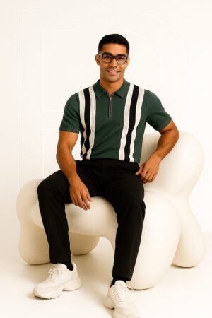Green Line Premium Knit Polo Shirt Male