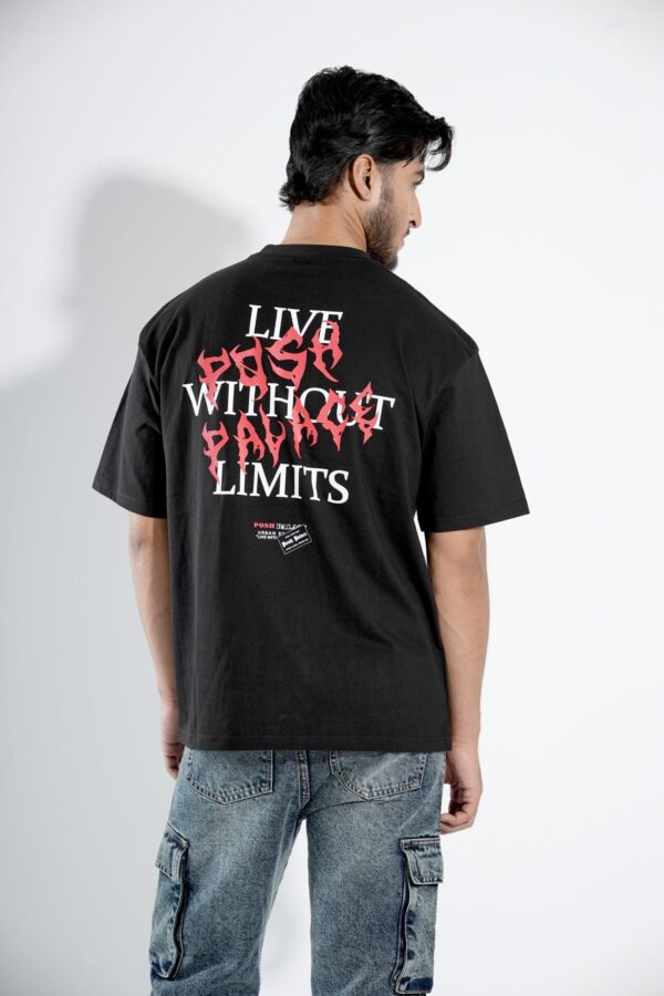 Live Without Limits Black T-Shirt Drop-Shoulder Male - Image 2