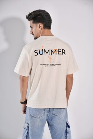 Summer Off White Drop-Shoulder T-Shirt 2