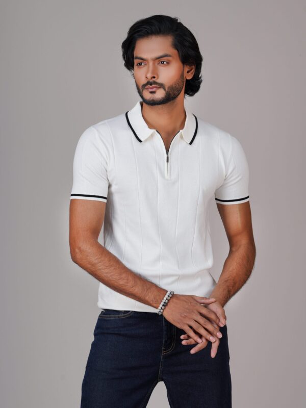 Valor White Premium Polo Shirt Male - Image 3