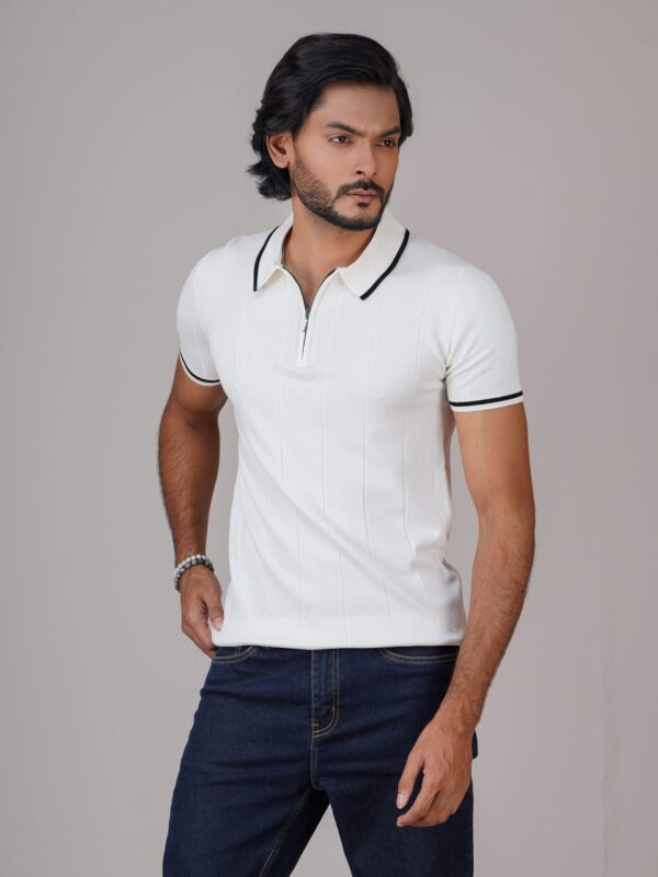 Valor White Premium Polo Shirt Male - Image 2