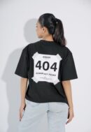 Oversized Drop-Shoulder “ERROR 404” T-Shirt Female